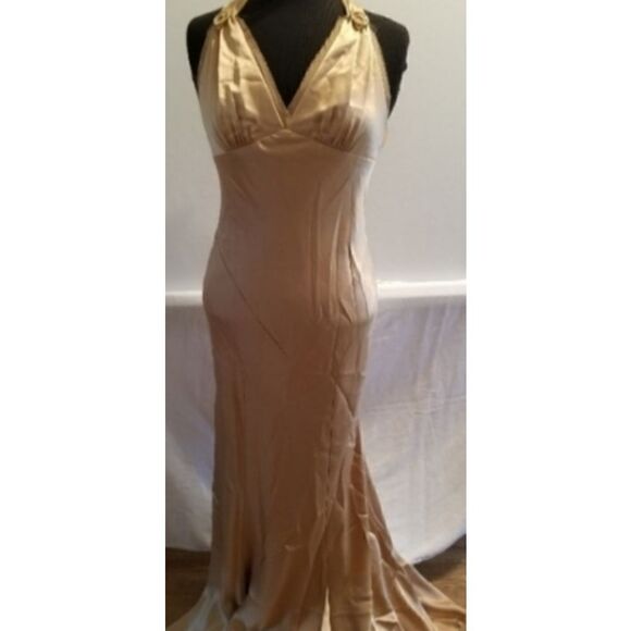 NWT A.B.S Essentials Eleglant Gold Gown size 6 - Picture 1 of 7